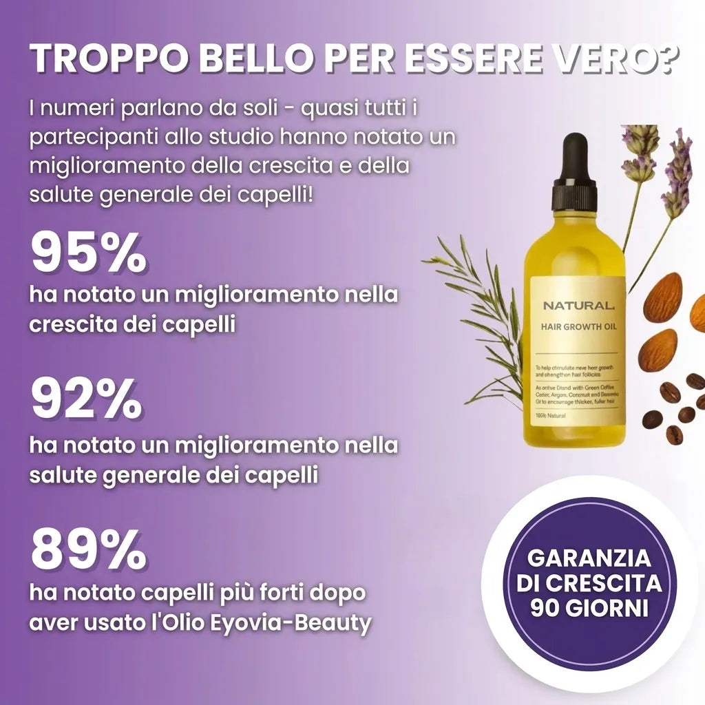 Eyovia - olio naturale per la crescita dei capelli