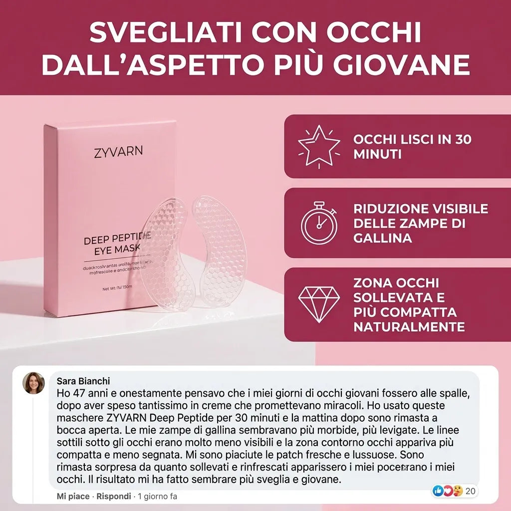 Zyvarn – Patch Occhi Anti-Età ai Peptidi